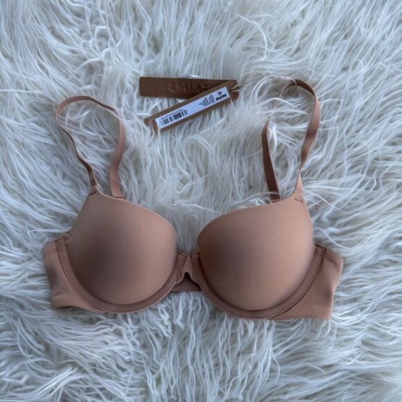 Skims Fits Everybody Pushup Demi Bra Ochre Size 32B - Picture 1 of 8
